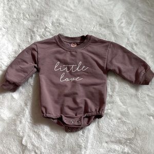 Baby girl sweatshirt romper 3-6